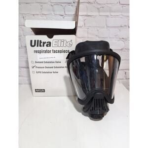MSA Ultra Elite Respirator Facepiece 491528 Large Black Hycar Pressure Demand